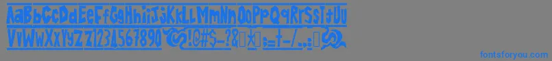 BatikAlin Font – Blue Fonts on Gray Background