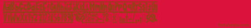 BatikAlin Font – Brown Fonts on Red Background