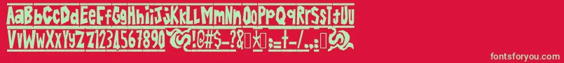 BatikAlin Font – Green Fonts on Red Background