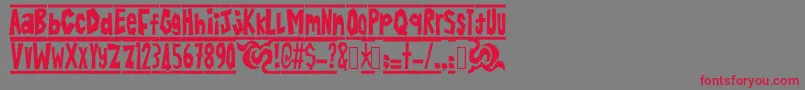 BatikAlin Font – Red Fonts on Gray Background