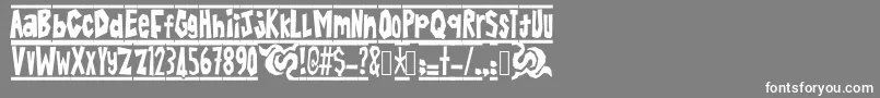 フォントBatikAlin – 灰色の背景に白い文字