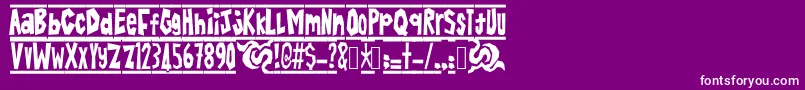 Fonte BatikAlin – fontes brancas em um fundo violeta