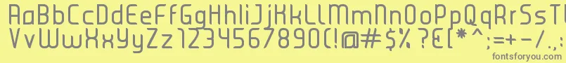 Шрифт JuiceRegular – серые шрифты на жёлтом фоне