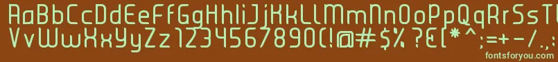 JuiceRegular Font – Green Fonts on Brown Background