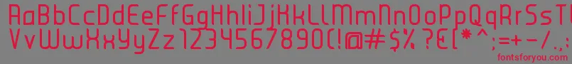 JuiceRegular Font – Red Fonts on Gray Background