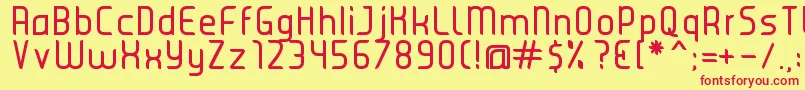 JuiceRegular Font – Red Fonts on Yellow Background