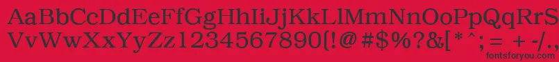 PcBrusselsLight Font – Black Fonts on Red Background