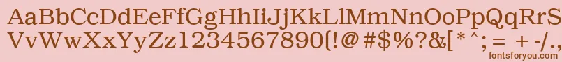 PcBrusselsLight Font – Brown Fonts on Pink Background