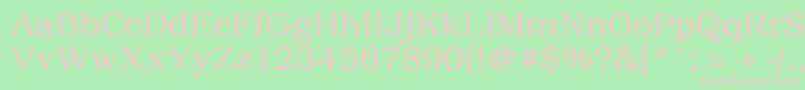 PcBrusselsLight Font – Pink Fonts on Green Background