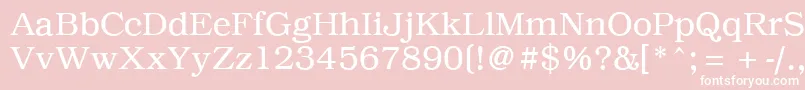 PcBrusselsLight Font – White Fonts on Pink Background