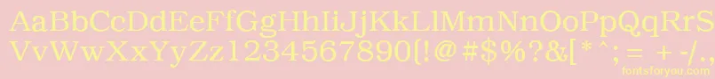 PcBrusselsLight Font – Yellow Fonts on Pink Background