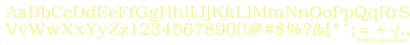 PcBrusselsLight Font – Yellow Fonts on White Background