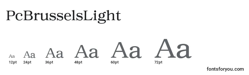 PcBrusselsLight Font Sizes