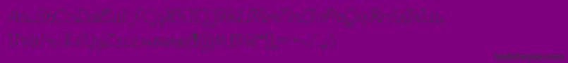 Rainbowbitch2-fontti – mustat fontit violetilla taustalla