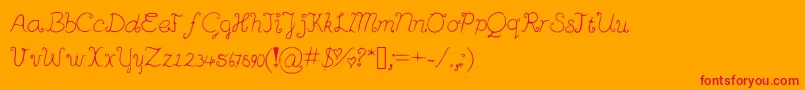 Rainbowbitch2 Font – Red Fonts on Orange Background