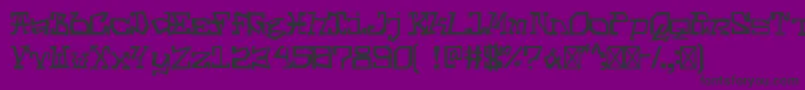 CatscratchfeverRegular Font – Black Fonts on Purple Background