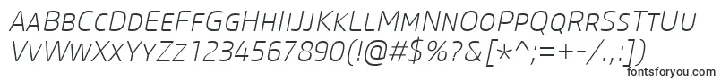 CoreSansMSc25ExtralightItalic Font – Fonts for Google Chrome