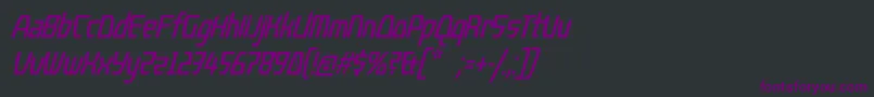 KompressorItalic Font – Purple Fonts on Black Background