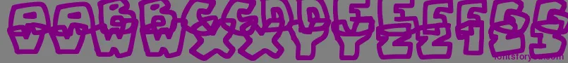 ChunkyBoulderOutlines Font – Purple Fonts on Gray Background