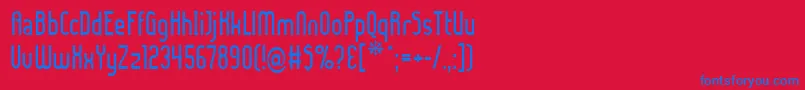 LadyIce Font – Blue Fonts on Red Background