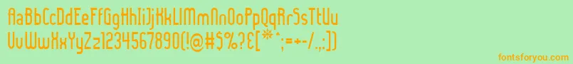 LadyIce Font – Orange Fonts on Green Background