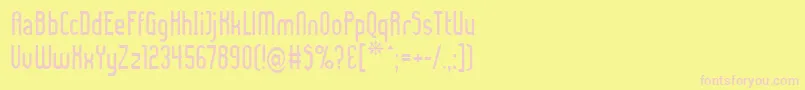 LadyIce Font – Pink Fonts on Yellow Background