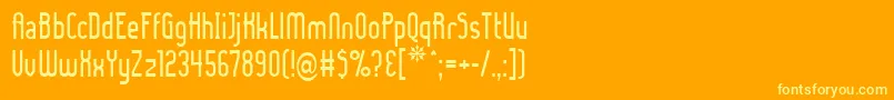 LadyIce Font – Yellow Fonts on Orange Background