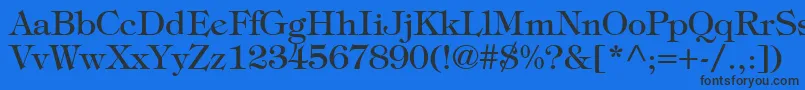 ItcTiffanyLtMedium Font – Black Fonts on Blue Background
