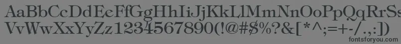 フォントItcTiffanyLtMedium – 黒い文字の灰色の背景