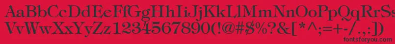 ItcTiffanyLtMedium Font – Black Fonts on Red Background