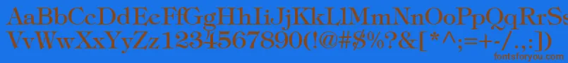 ItcTiffanyLtMedium Font – Brown Fonts on Blue Background