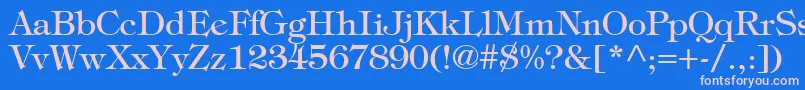 Шрифт ItcTiffanyLtMedium – розовые шрифты на синем фоне