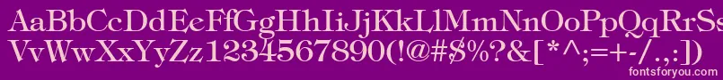 ItcTiffanyLtMedium Font – Pink Fonts on Purple Background