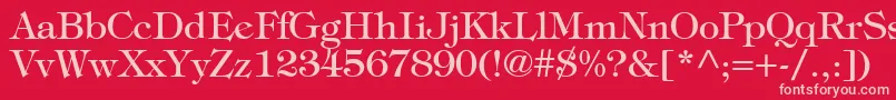 ItcTiffanyLtMedium Font – Pink Fonts on Red Background