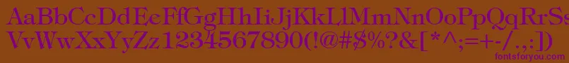 ItcTiffanyLtMedium Font – Purple Fonts on Brown Background