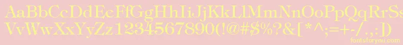 ItcTiffanyLtMedium Font – Yellow Fonts on Pink Background