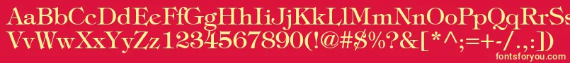ItcTiffanyLtMedium Font – Yellow Fonts on Red Background