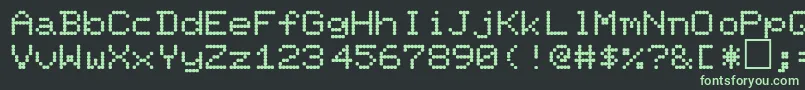 Fonte PalmerRegular – fontes verdes em um fundo preto