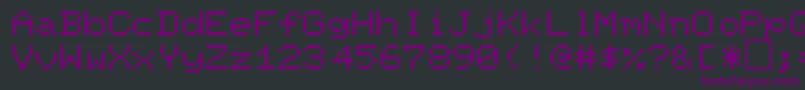 Czcionka PalmerRegular – fioletowe czcionki na czarnym tle