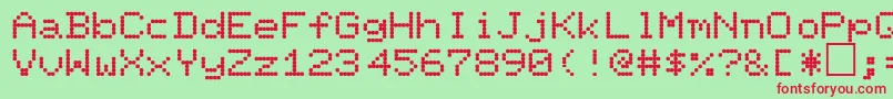PalmerRegular Font – Red Fonts on Green Background