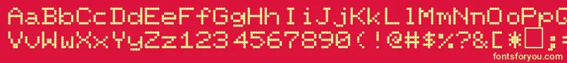 PalmerRegular Font – Yellow Fonts on Red Background