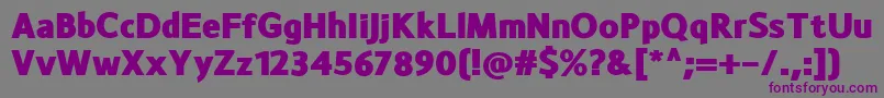 MonsalHeavy Font – Purple Fonts on Gray Background