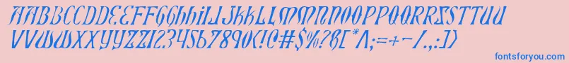 fuente XiphosLightItalic – Fuentes Azules Sobre Fondo Rosa