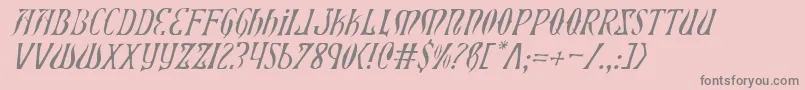 Шрифт XiphosLightItalic – серые шрифты на розовом фоне