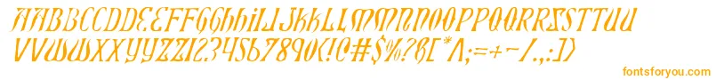 XiphosLightItalic-Schriftart – Orangefarbene Schriften