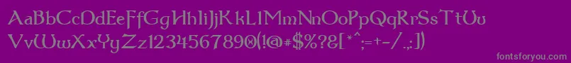 Dumbledor3-Schriftart – Graue Schriften auf violettem Hintergrund