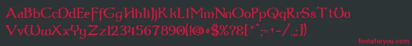 Dumbledor3 Font – Red Fonts on Black Background