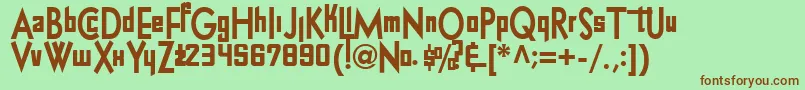 ChattyCocktails-fontti – ruskeat fontit vihreällä taustalla