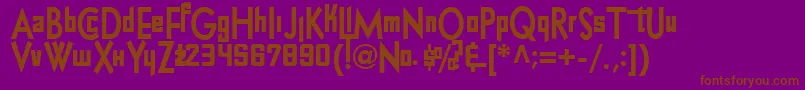 ChattyCocktails-Schriftart – Braune Schriften auf violettem Hintergrund