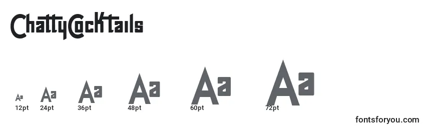 Размеры шрифта ChattyCocktails